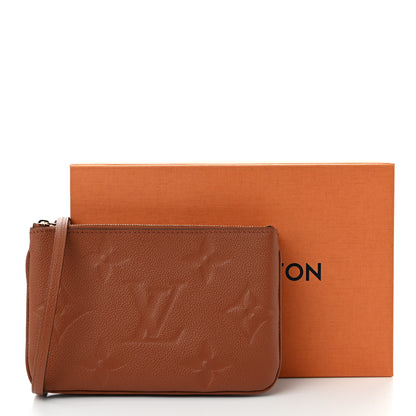 Louis Vuitton Empreinte Monogram Giant Double Zip Pochette Caramel 11 of 11