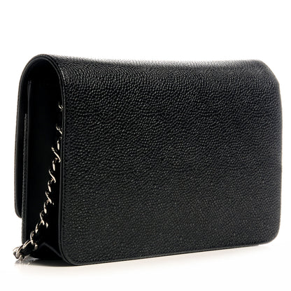 Chanel Caviar Timeless CC Wallet on Chain WOC Black 3 of 9