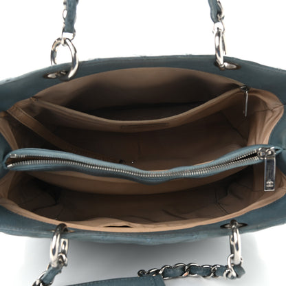 Chanel Caviar Quilted Grand Shopping Tote GST Blue 4 of 14