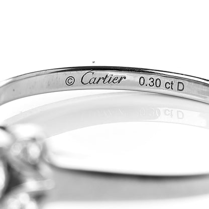 Cartier Platinum Diamond .30ct Ballerine Engagement Ring 50 5.25 6 of 6