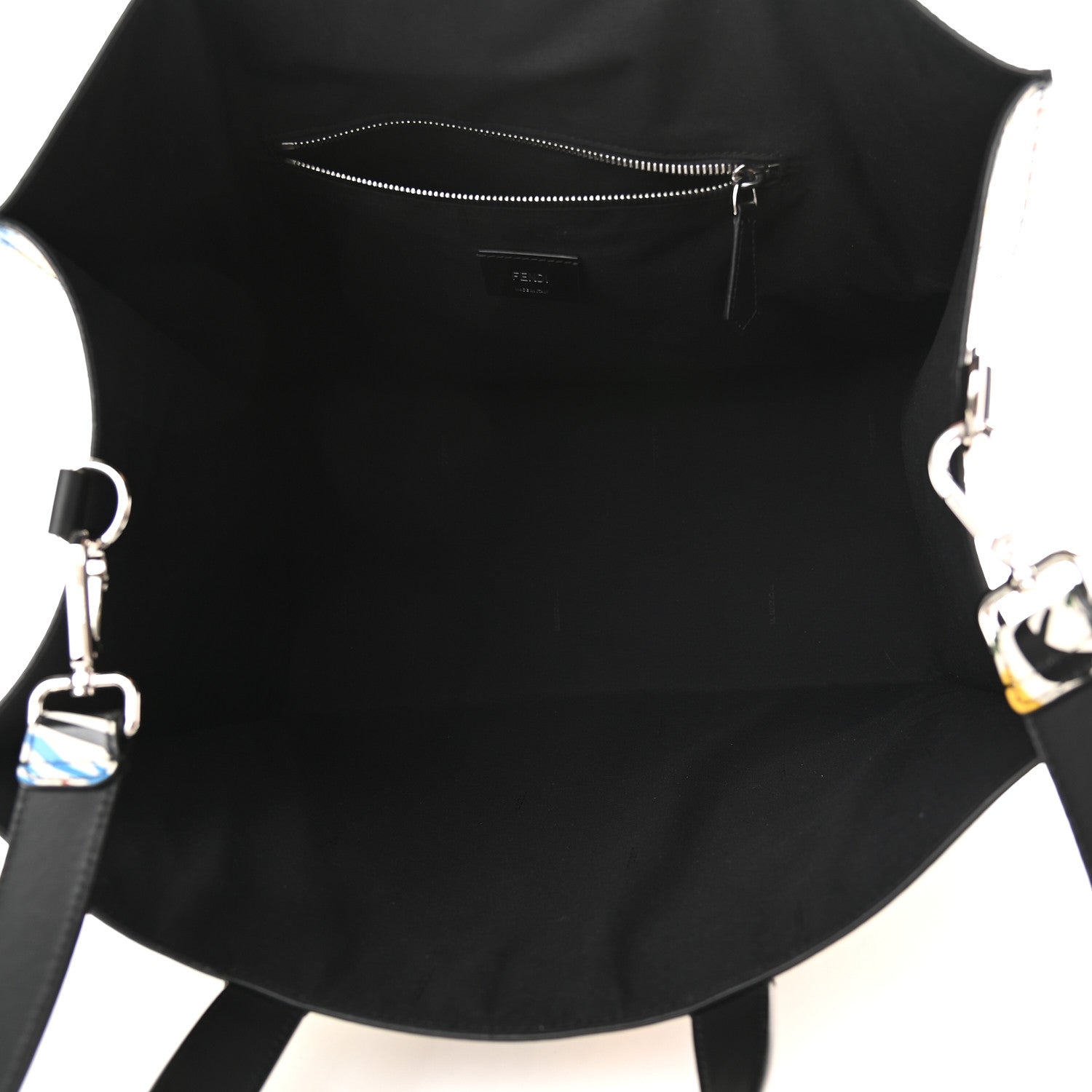 Fendi X SARAH COLEMAN Vitello Grace Light FF Vertigo Shopping Tote White Ice Multicolor 5 of 9