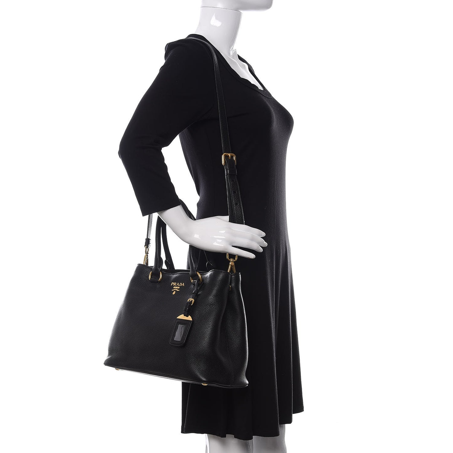 Vitello Daino Tote Black
