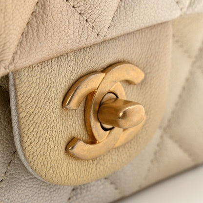 Chanel Metallic Goatskin Quilted Mini Rectangular Flap Gold 11 of 12