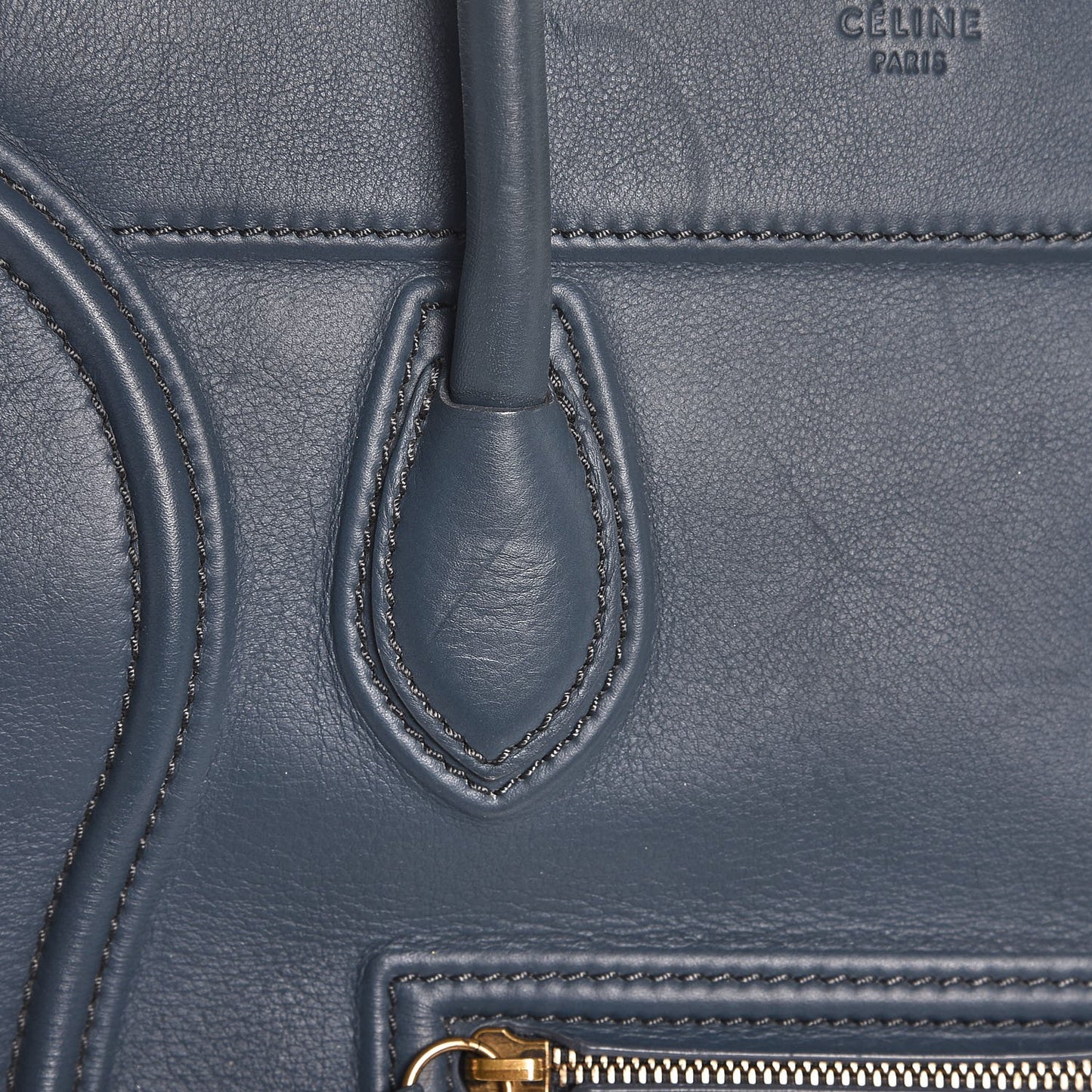 Supple Calfskin Medium Phantom Luggage Slate Blue