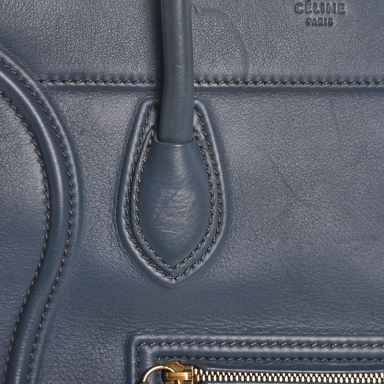 Celine Supple Calfskin Medium Phantom Luggage Slate Blue 25 of 26