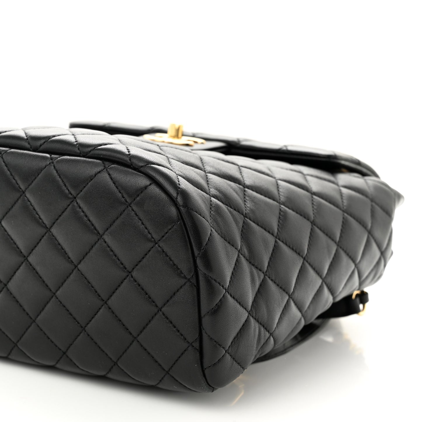 Lambskin Quilted Small Urban Spirit Backpack Black