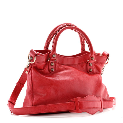 Balenciaga Agneau Giant 12 Rose Gold Hardware Town Rouge Coquelicot 4 of 13