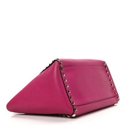 Valentino Garavani Vitello Small Rockstud Double Handle Tote Cyclamin 6 of 17