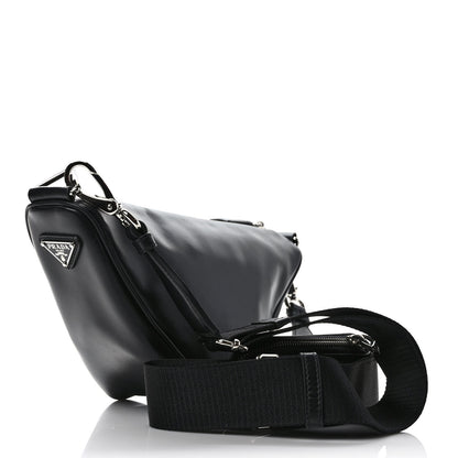 Prada Grace Lux Triangle Shoulder Bag Black 2 of 9