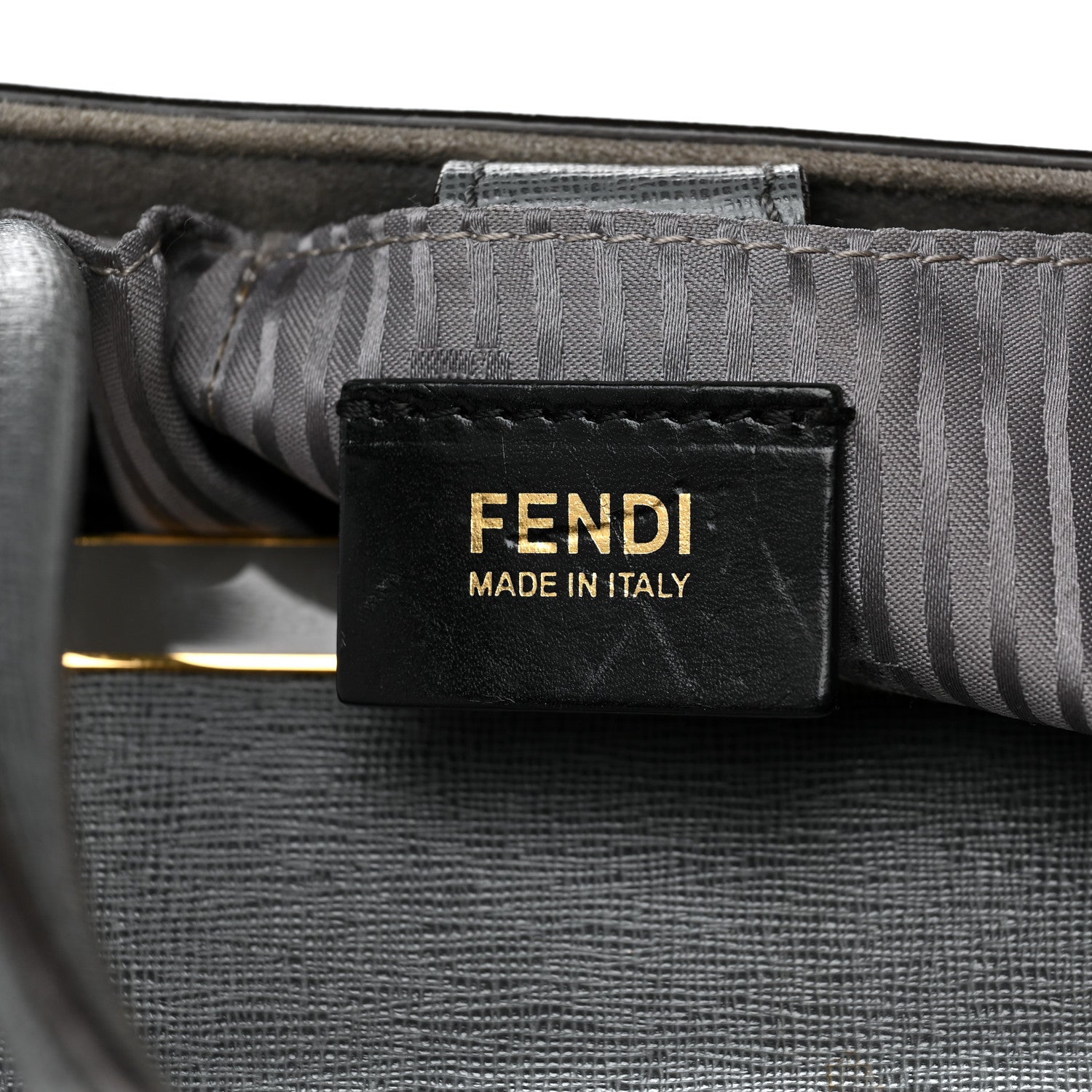Fendi Vitello Elite Flamingo Regular 2Jours Tote Grigio Grigio Chiaro 5 of 8