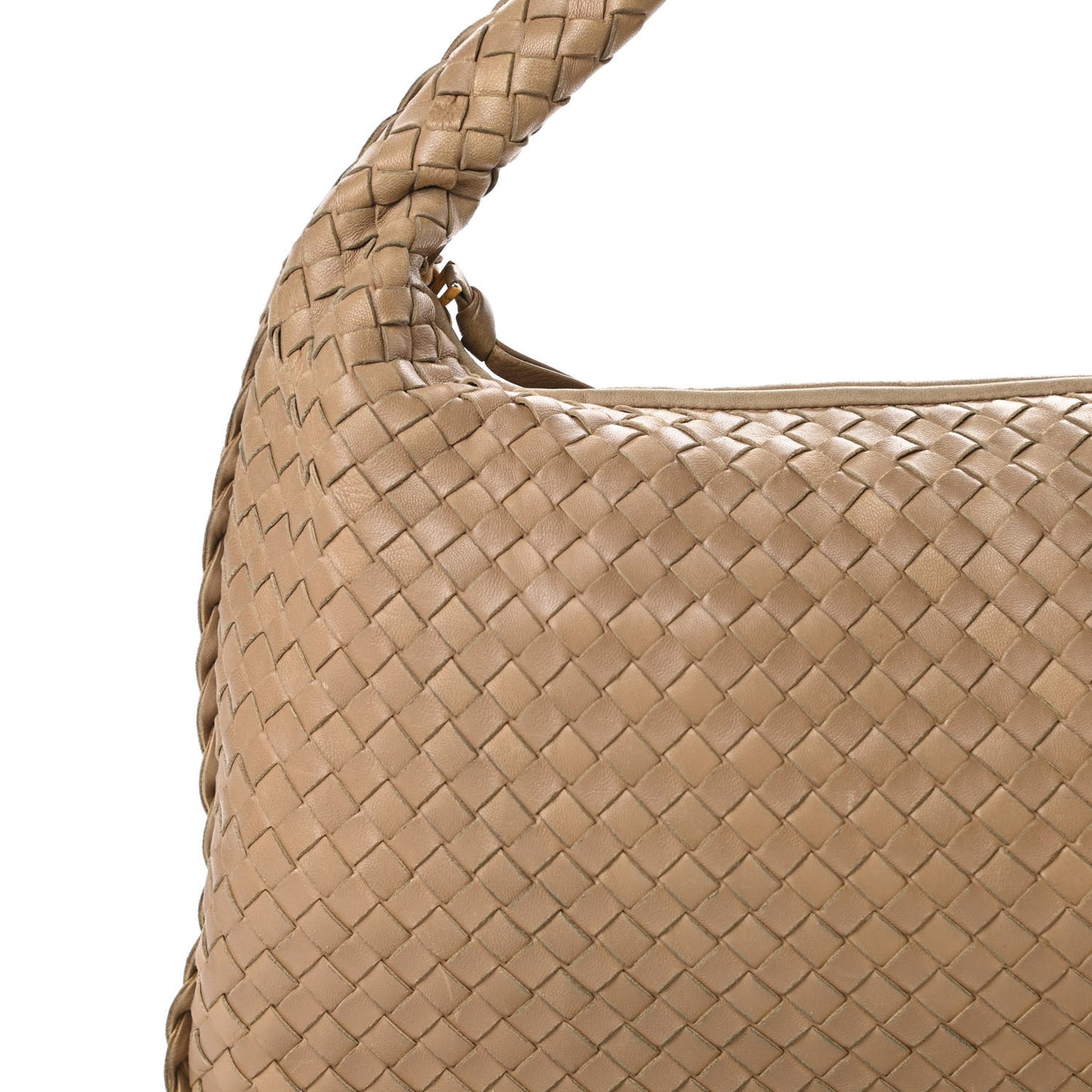 Nappa Intrecciato Medium Veneta Hobo Camel
