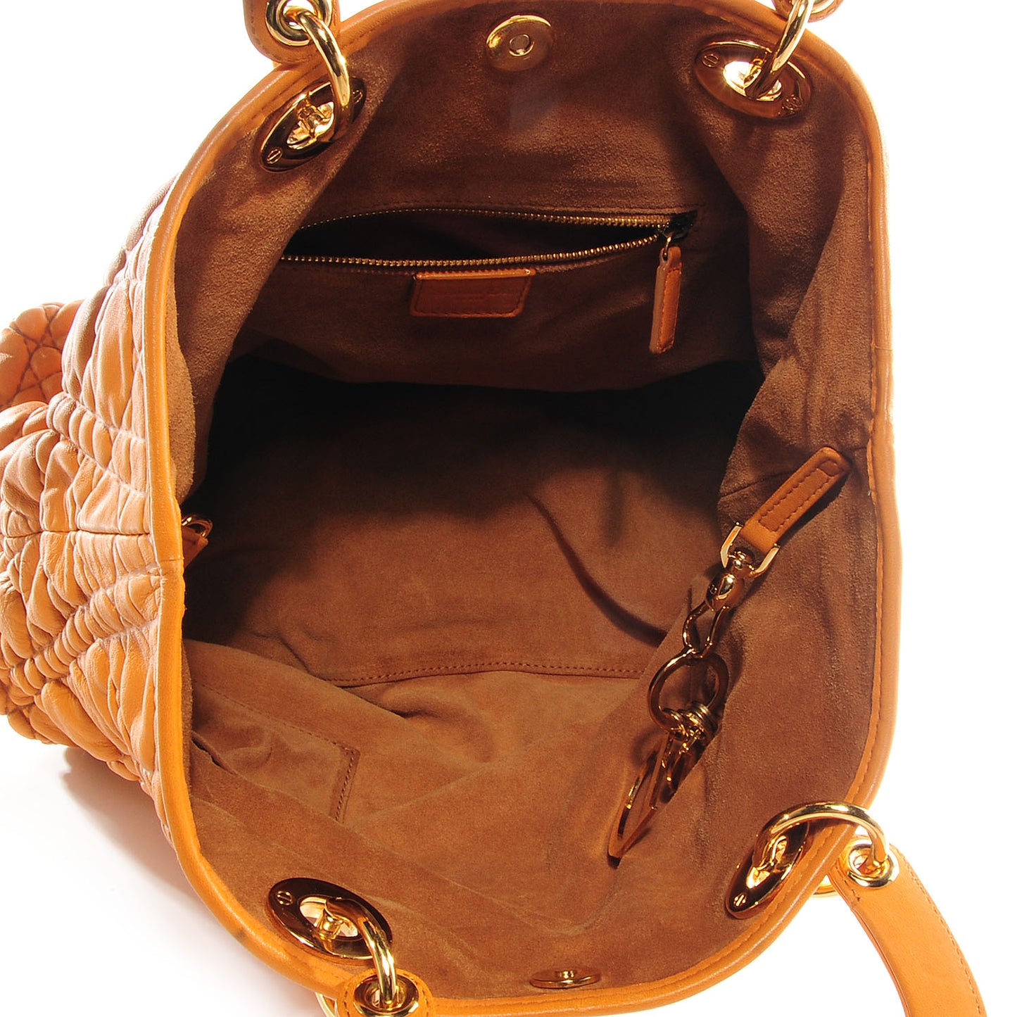 Lambskin Cannage Soft Lady Dior Tote Orange