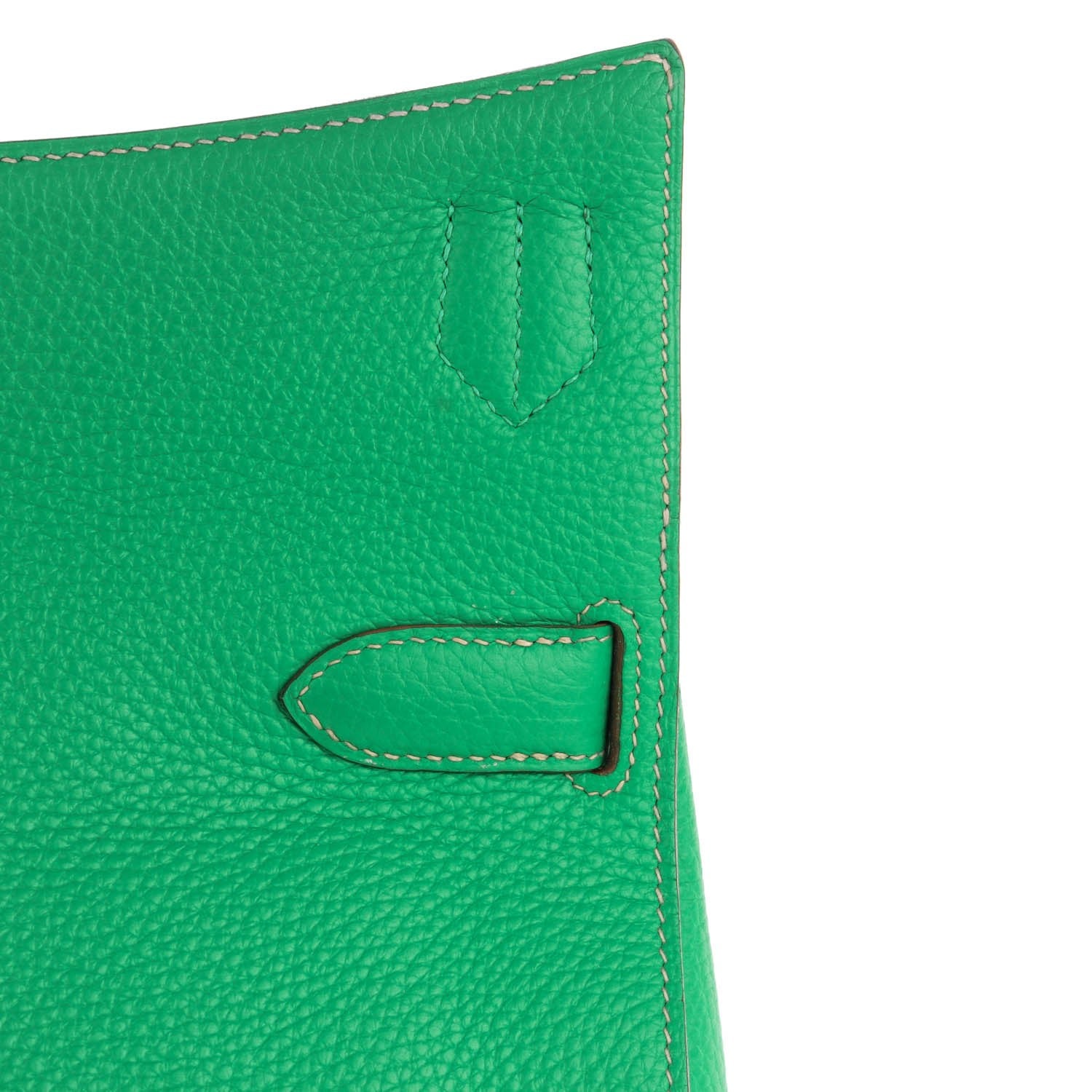 Hermes Taurillon Clemence Eclat Jypsiere 34 Menthe Etoupe 10 of 17