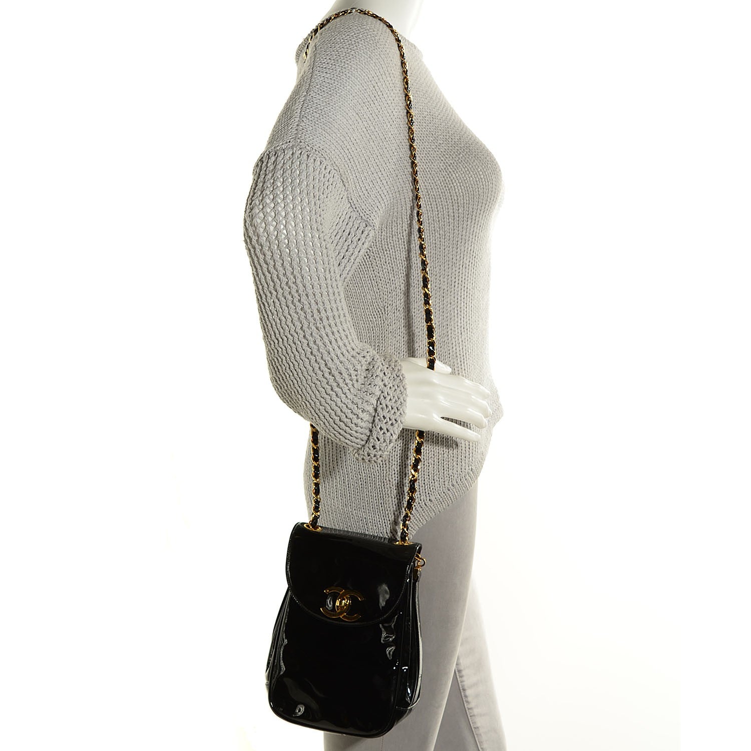 Chanel Patent Mini Flap Black 2 of 8