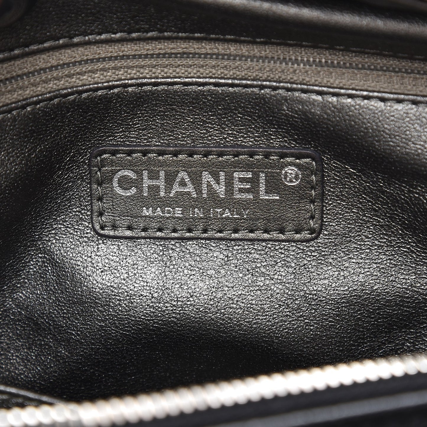 Distressed Lambskin Quilted Small Le Marais Tote Black