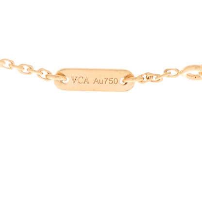 Van Cleef & Arpels 18K Rose Gold Carnelian Sweet Alhambra Bracelet 3 of 5