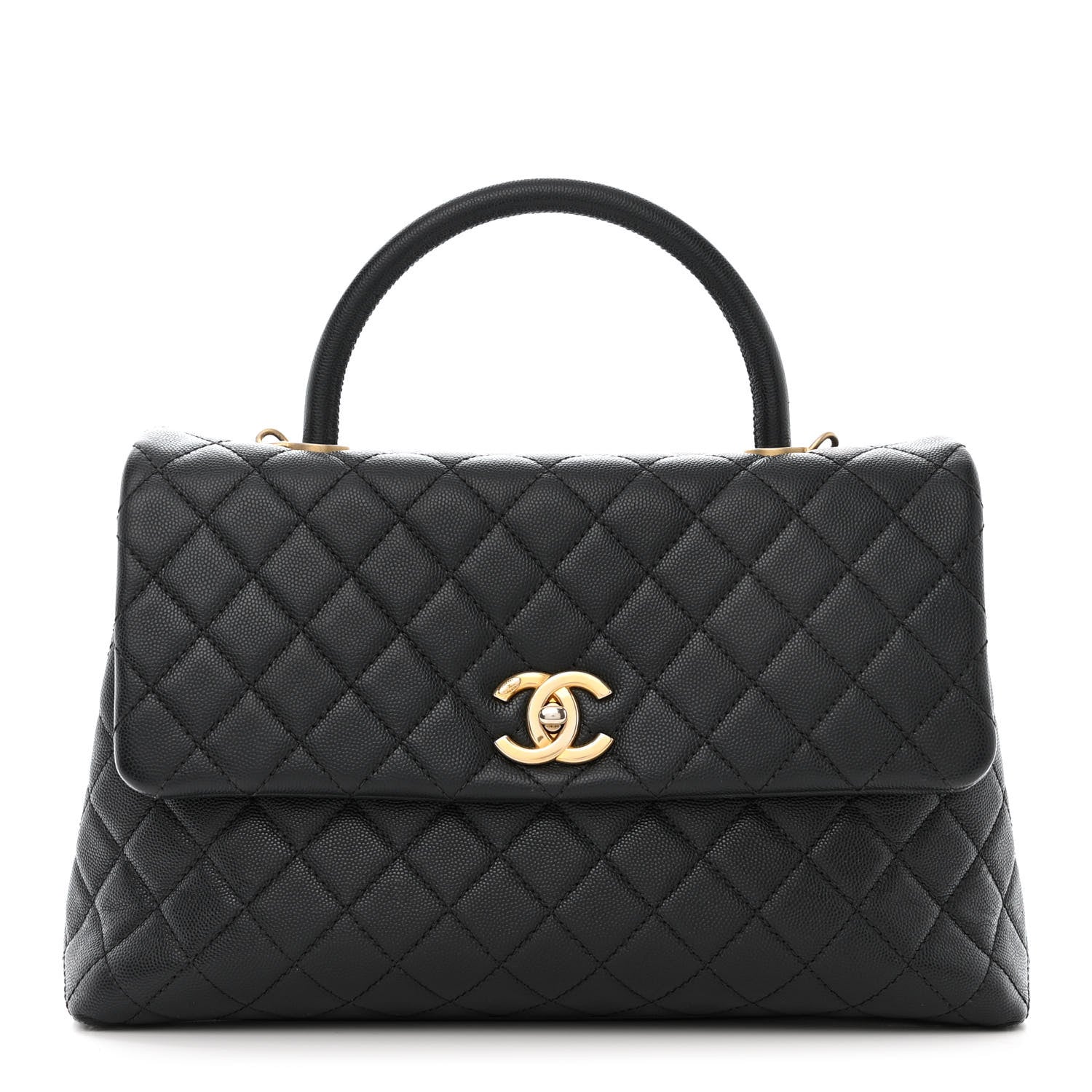 Chanel Caviar Quilted Medium Coco Handle Flap Black 1 of 10