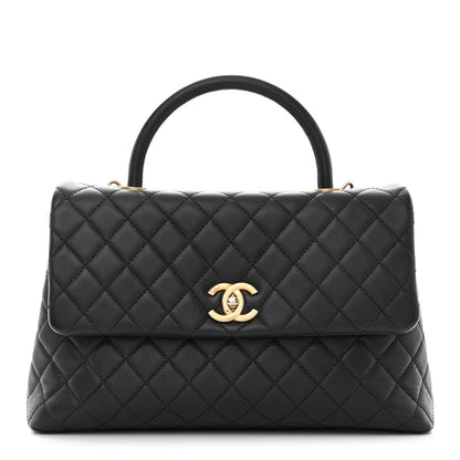 Chanel Caviar Quilted Medium Coco Handle Flap Black 1 of 10
