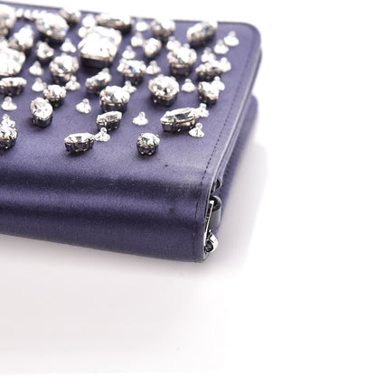 Miu Miu Satin Raso Crystal Embellished Delice Wallet On Chain Baltico 6 of 10