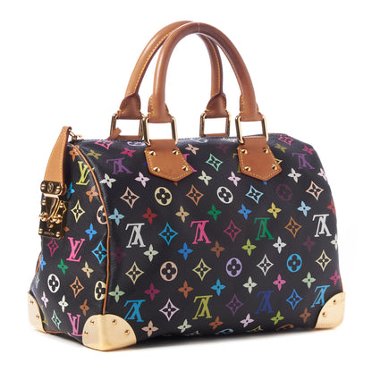 Louis Vuitton Monogram Multicolor Speedy 30 Black 3 of 8