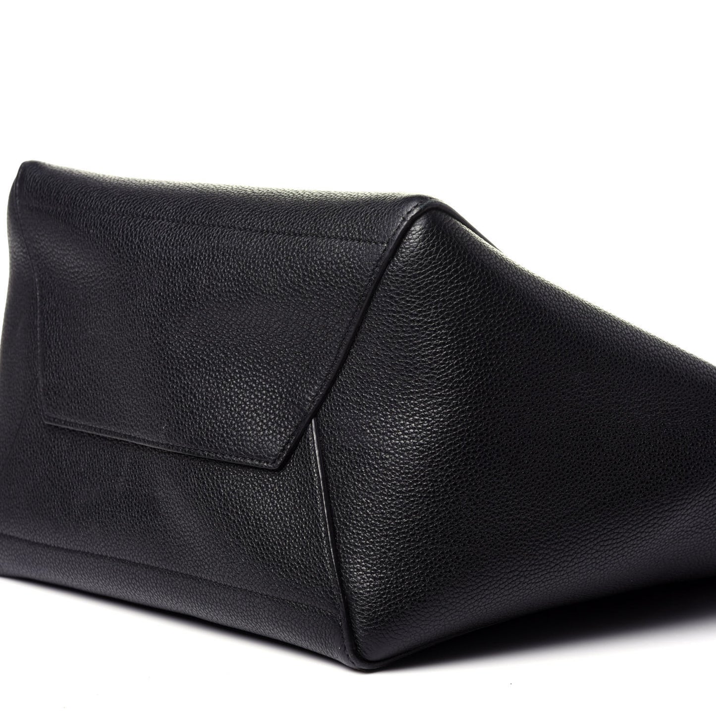 Soft Grained Calfskin Sangle Bucket Bag Black