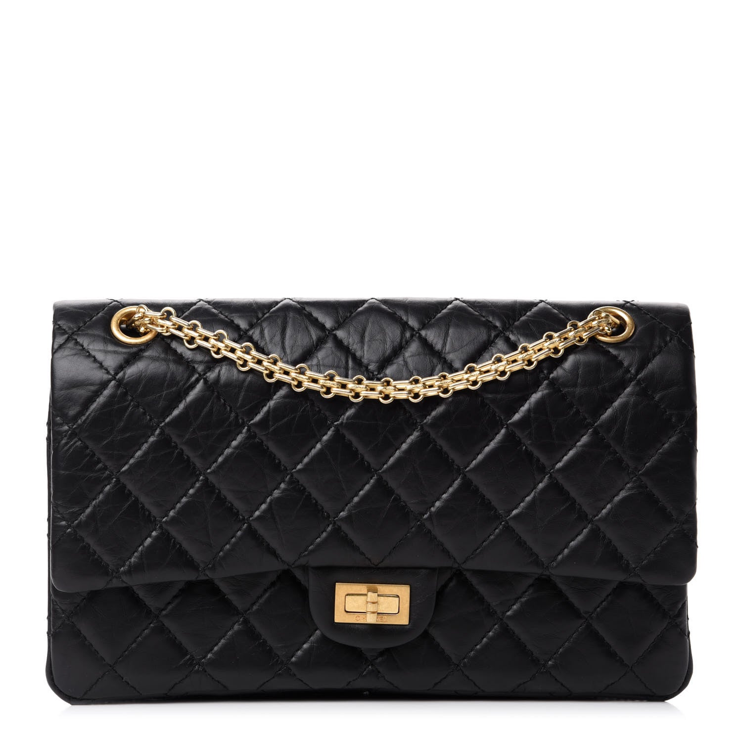Chanel Aged Calfskin Quilted 2.55 Reissue 226 Flap Black 1 of 14