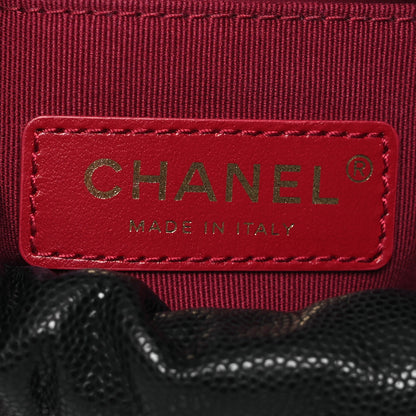 Chanel Caviar Quilted Twist Your Buttons Bucket Bag Black 6 of 10