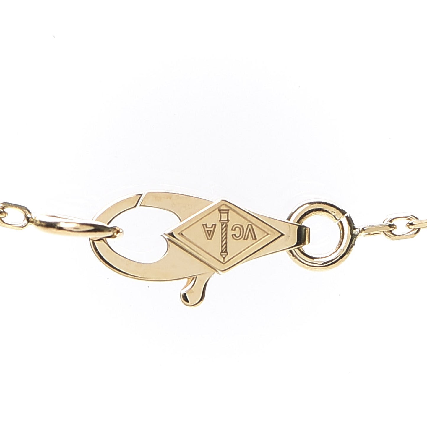 18K Yellow Gold Mother of Pearl Sweet Alhambra Pendant Necklace