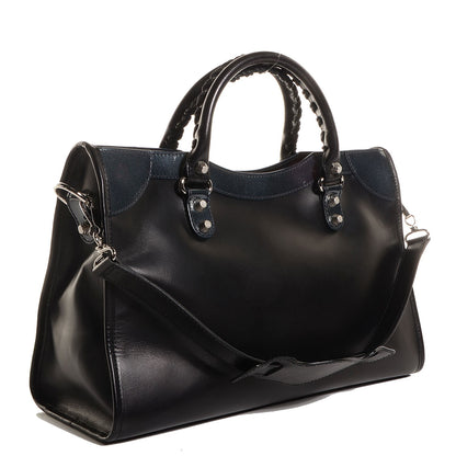 Balenciaga Smooth Calfskin Metallic Patent Giant 12 Silver Hardware City Black Gris 3 of 10