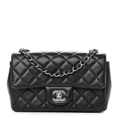 Chanel Lambskin Quilted Mini Rectangular Flap Black 1 of 16