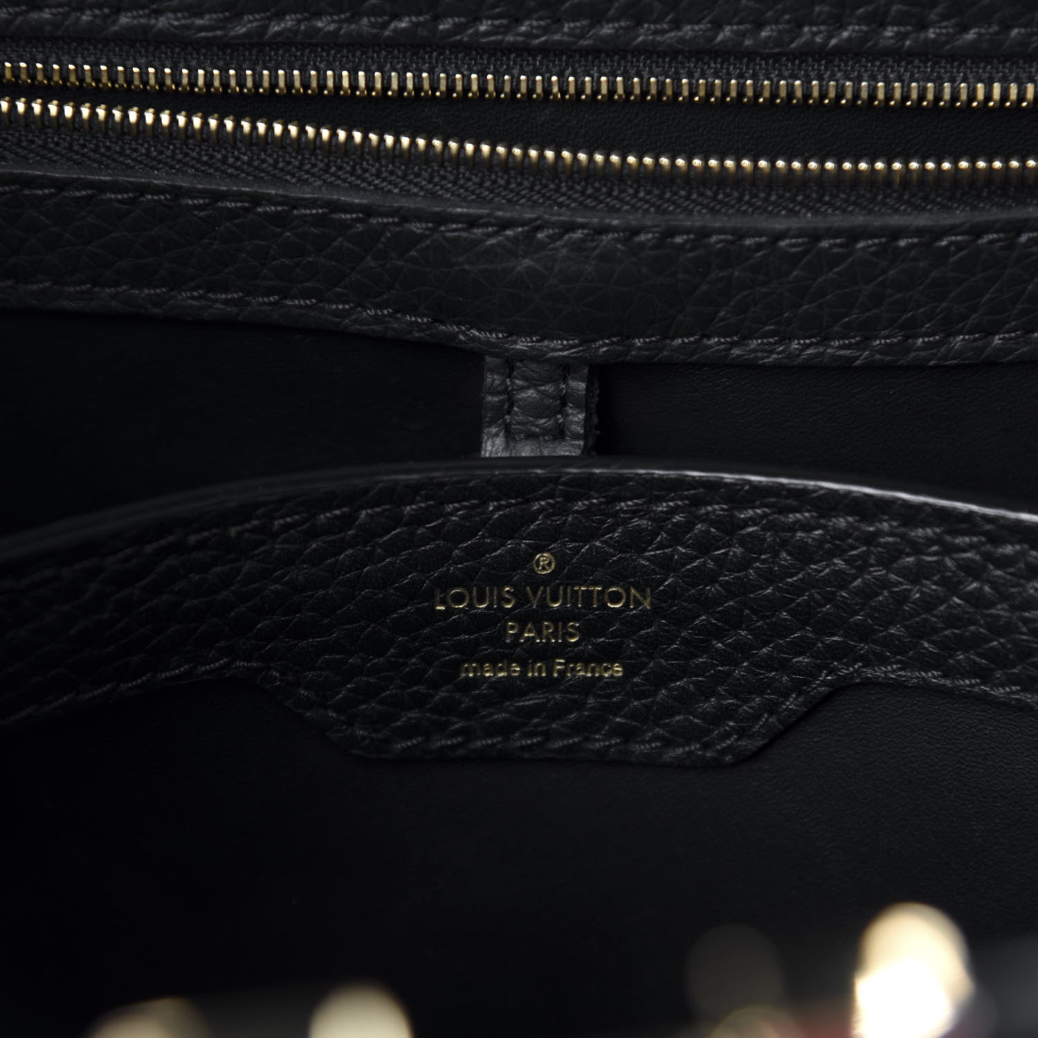 Louis Vuitton Taurillon Mechanical Flowers Smile Capucines PM Black 9 of 10