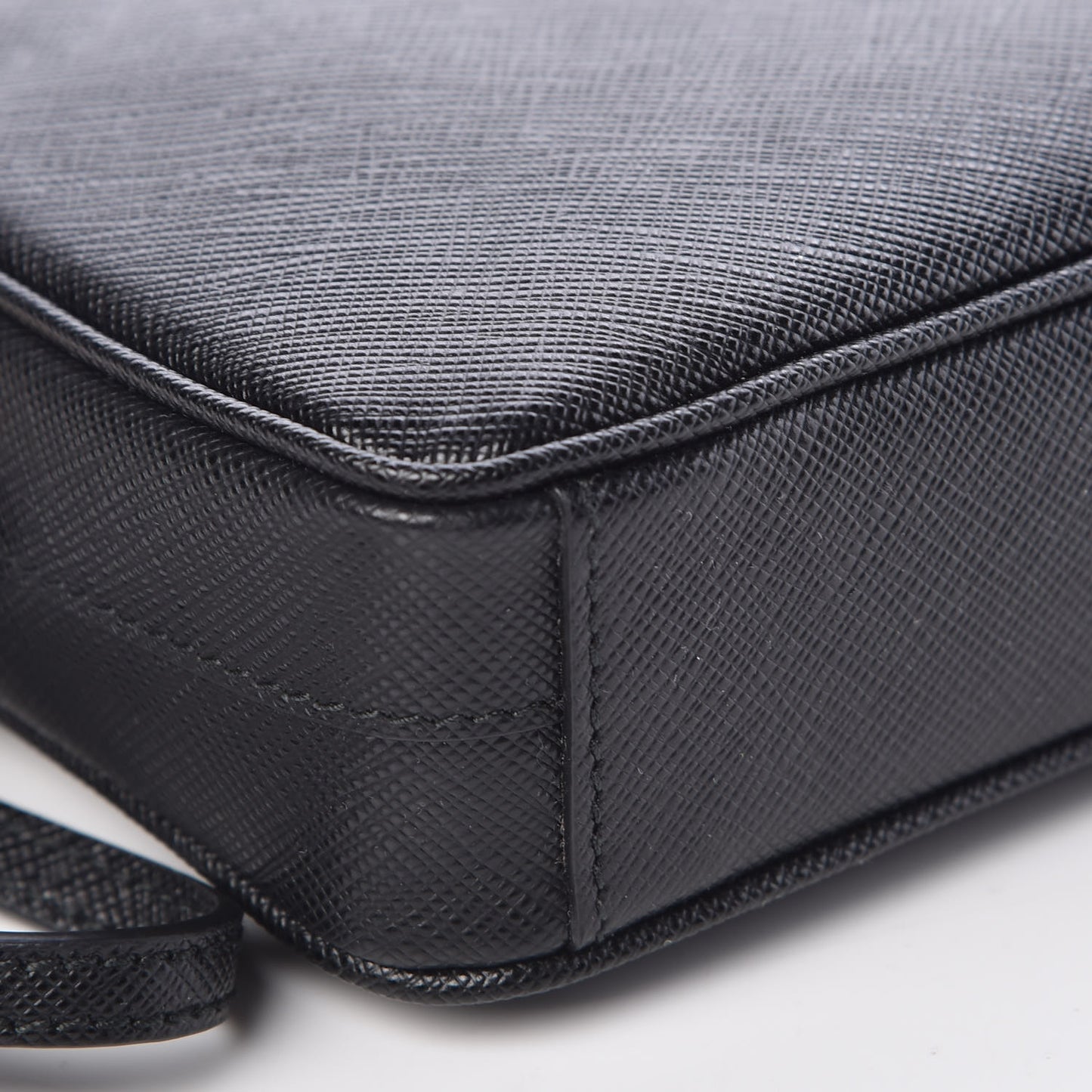 Saffiano Small Camera Crossbody Bag Black