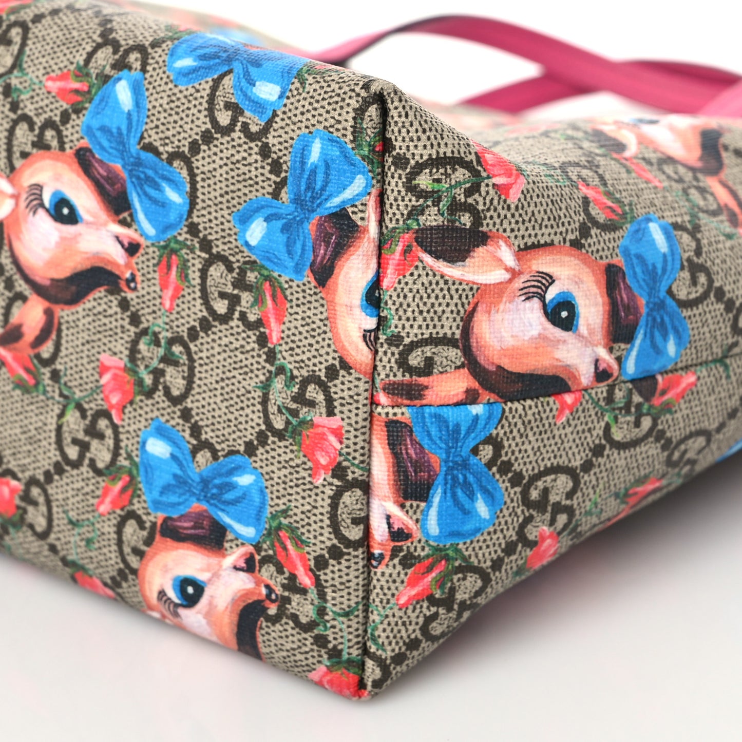 GG Supreme Monogram Childrens Deer Tote Red