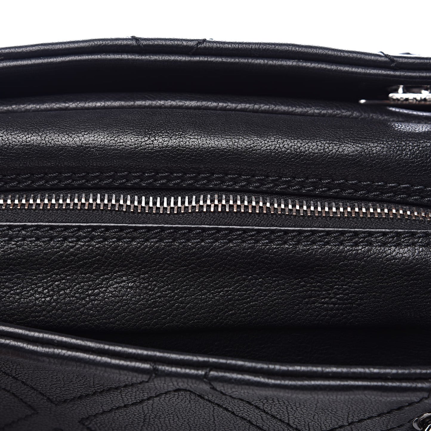 Calfskin Small Diamond Stitch Tote Black