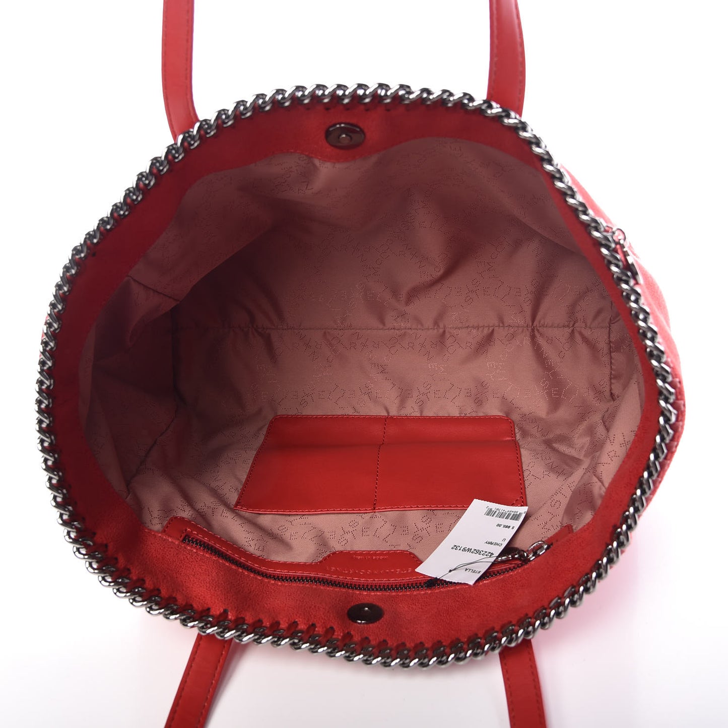 Shaggy Deer Falabella East West Shopper Tote Cherry