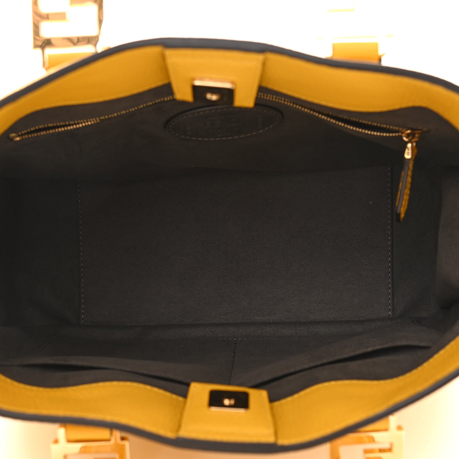 Fendi Cuoio Romano Selleria Small FF Tote Sunflower 4 of 9
