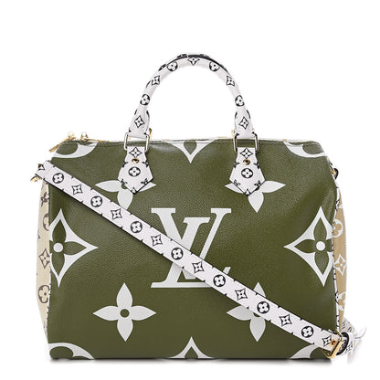 Louis Vuitton Monogram Giant Speedy Bandouliere 30 Kaki Beige 1 of 10