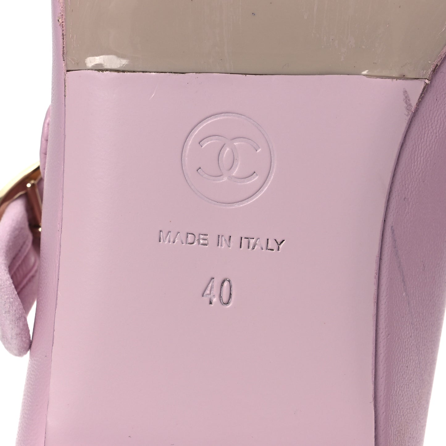 Lambskin Mary Jane Flats 40 Light Pink