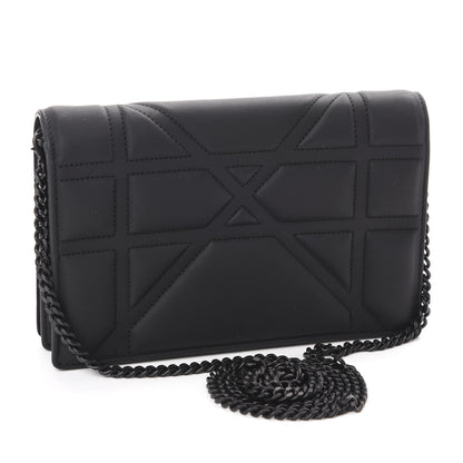Christian Dior Ultra Matte Calfskin Diorama Wallet on Chain Pouch Black 3 of 11