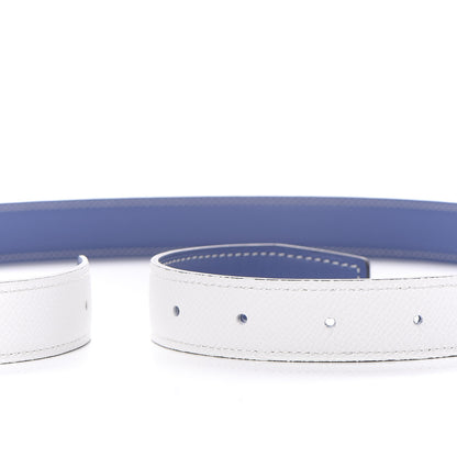 Hermes Epsom Swift 24mm Belt Strap 90 White Blue Brighton 4 of 4