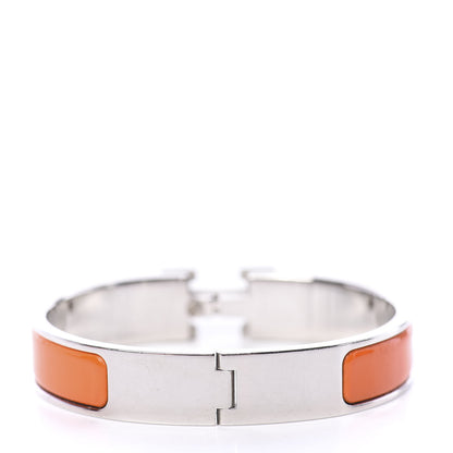 Hermes Enamel Narrow Clic Clac H Bracelet PM Orange 3 of 5