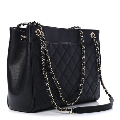 Chanel Caviar Quilted In Out Flap Shopping Tote Black 2 of 6