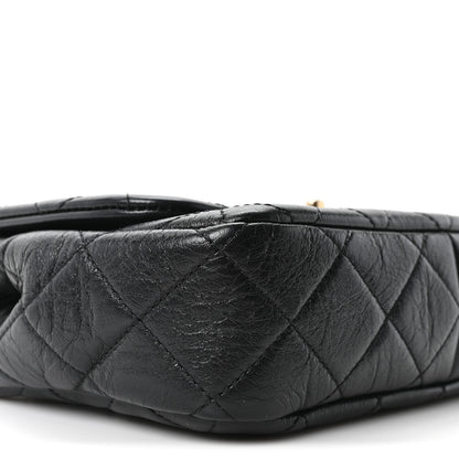 Chanel Glazed Calfskin Quilted Pearl Side Flap Black 9 of 10