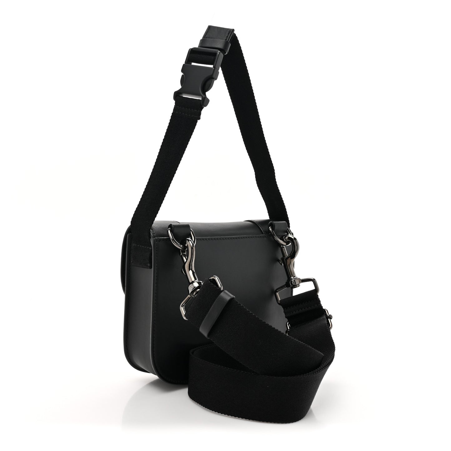 Smooth Calfskin Small Supervee Crossbody Bag Black