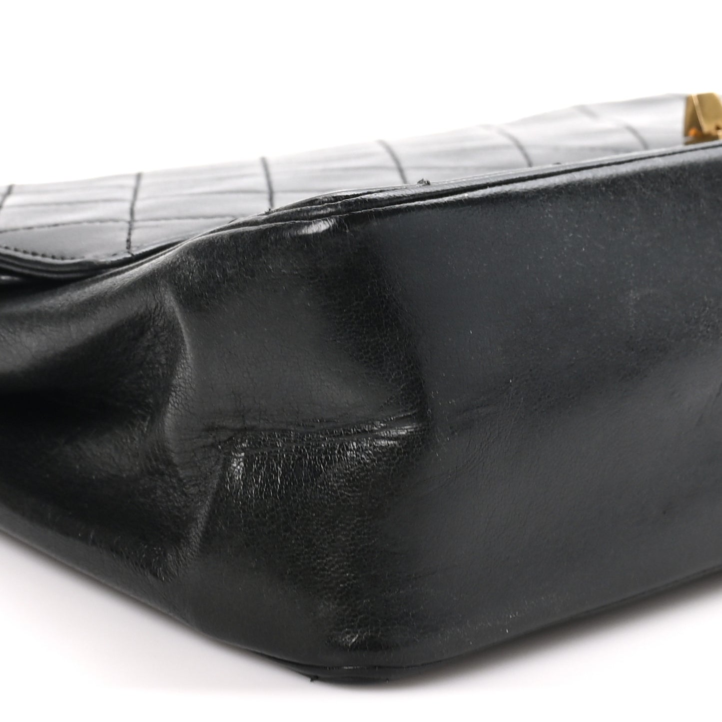 Lambskin Quilted Medium Double Flap Bijoux Chain Black