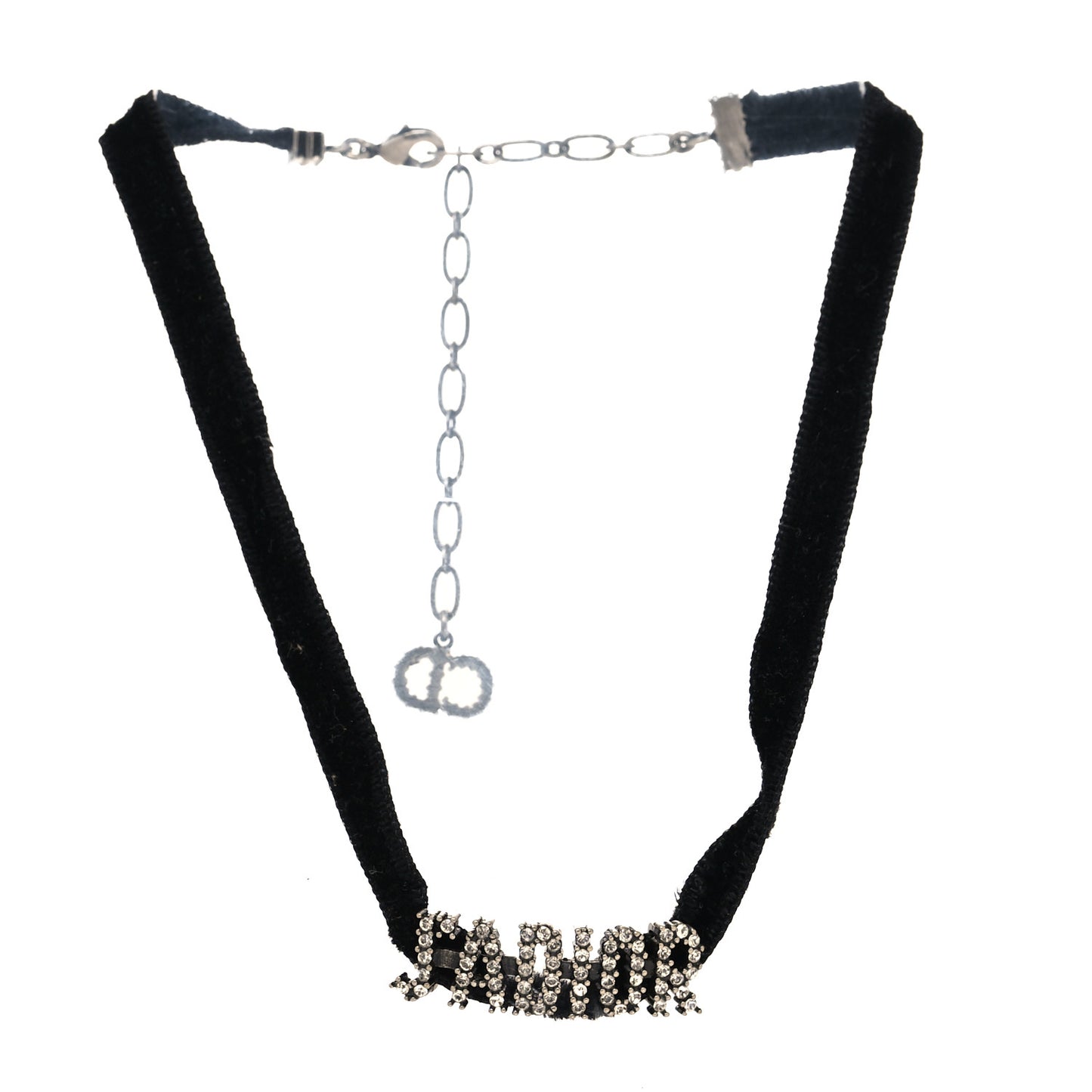 Velvet Crystal J’Adior Choker Necklace Black