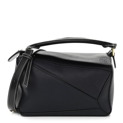 Loewe Calfskin Small Puzzle Bag Midnight Blue Black 1 of 10