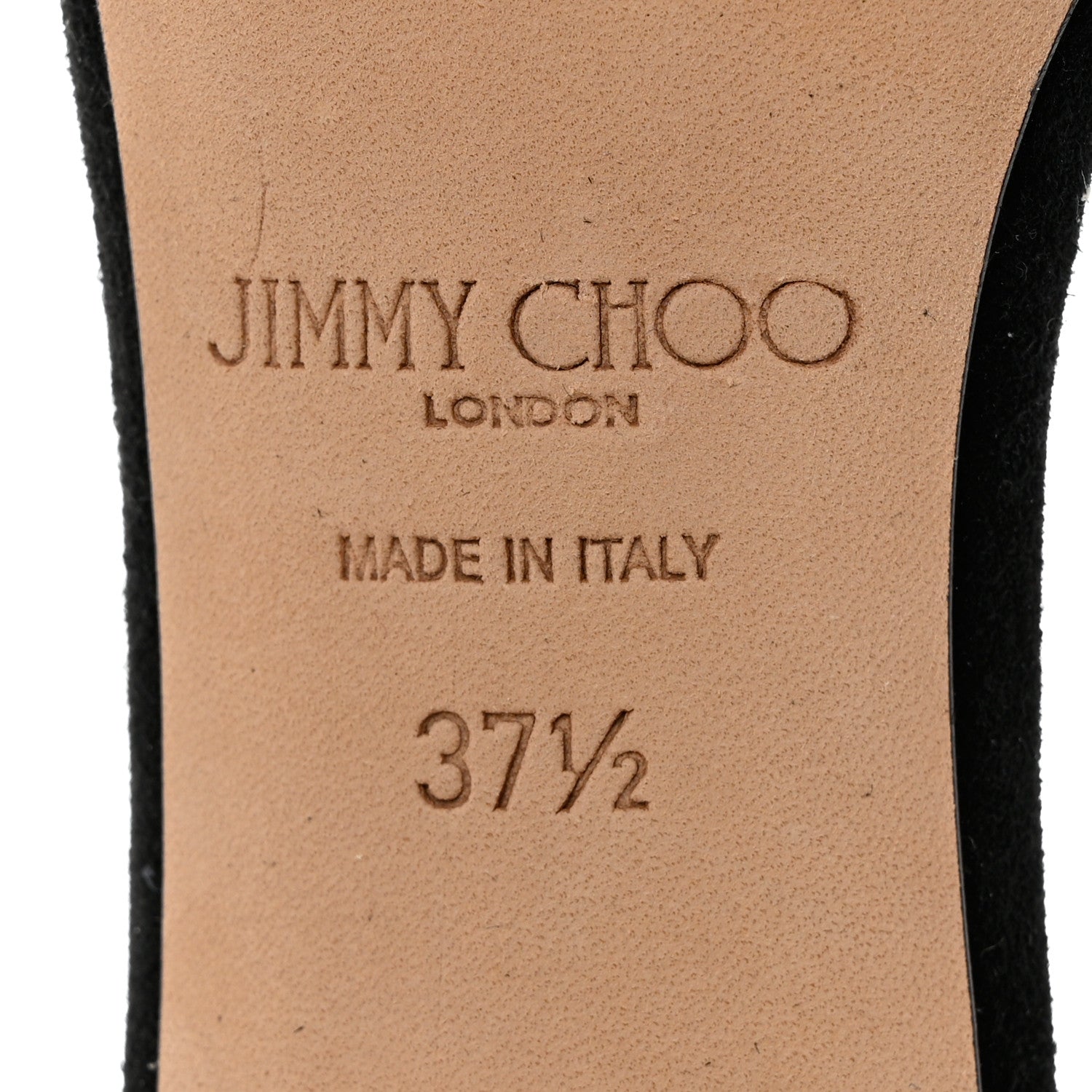 Jimmy Choo Suede Jaimie Ankle Strap Sandals 37.5 Black 7 of 7