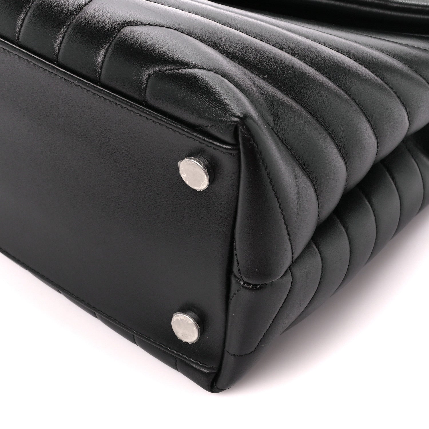 Saint Laurent Calfskin Y Quilted Monogram Large Loulou Chain Satchel Black 11 of 11
