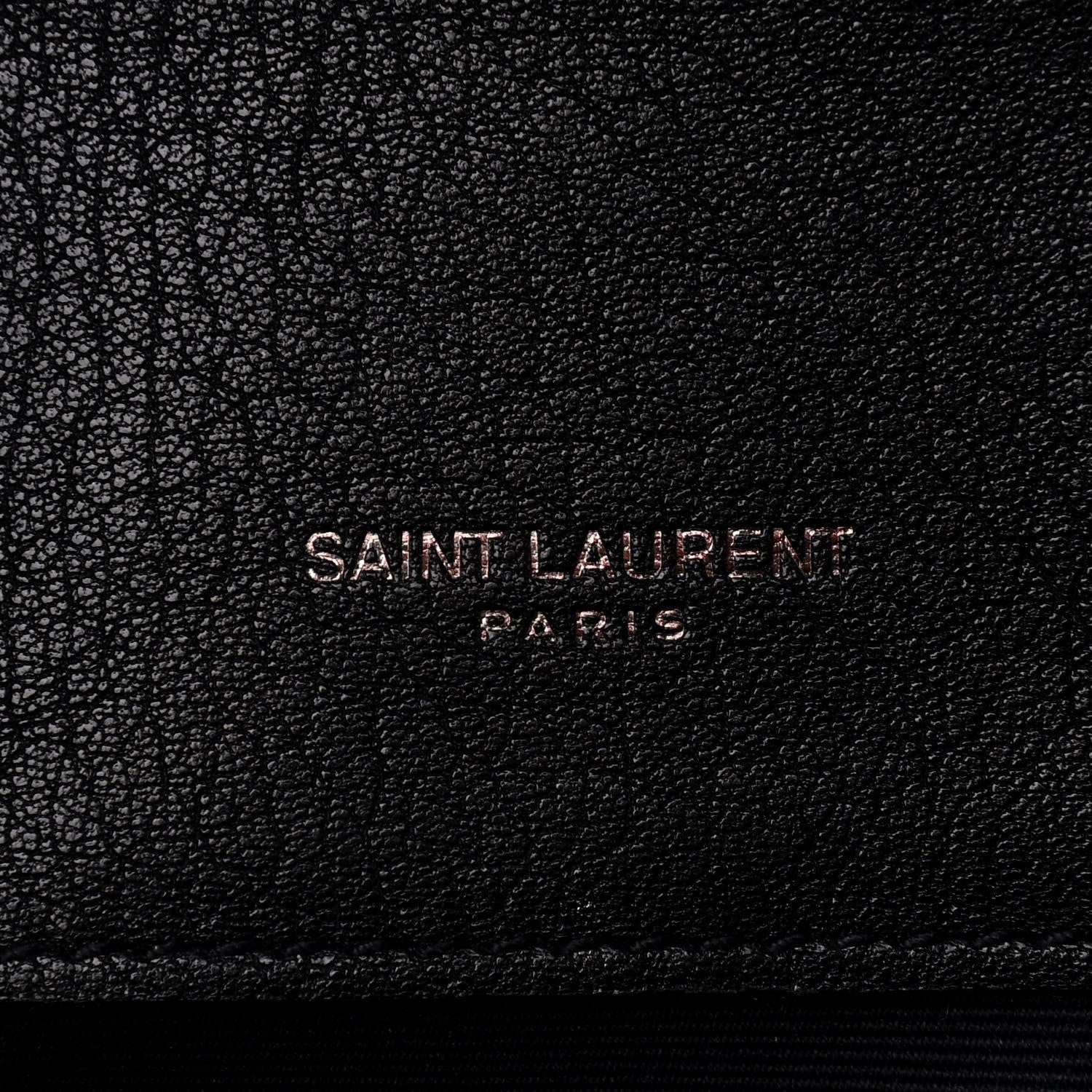 Saint Laurent Sheepskin Matelasse Chevron Monogram Large College Satchel Black 6 of 12